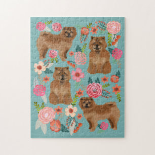 Chow Chow Dog Florals Legpuzzel