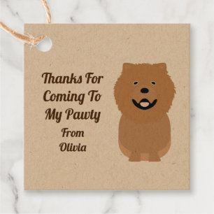 Chow Chow Dog Gift Labels, Puppy Kinder Party Bedankjes Labels