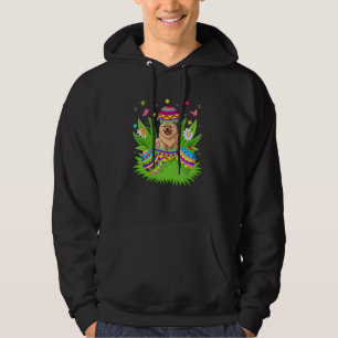 Chow Chow Dog Happy Easter Bunny Egg Hunt Chow Cho Hoodie