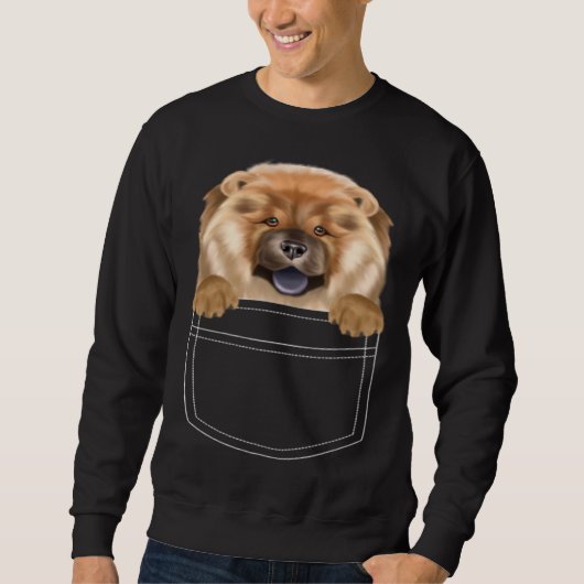 Chow Chow Dog In Pocket  Dog Trui (Voorkant)