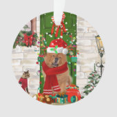 Chow Chow Dog Kerstmis Ornament (voorkant)