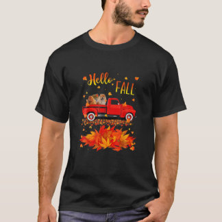 Chow Chow Dog Leaf Herfst Autumn Red Truck Lover T-shirt