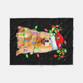 Chow Chow Dog Lover Xmas Lighting Santa Chow Chow  Fleece Deken (Voorkant (Horizontaal))