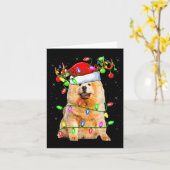 Chow Chow Dog Lover Xmas Lighting Santa Chow Chow  Kaart (Gele Bloem)