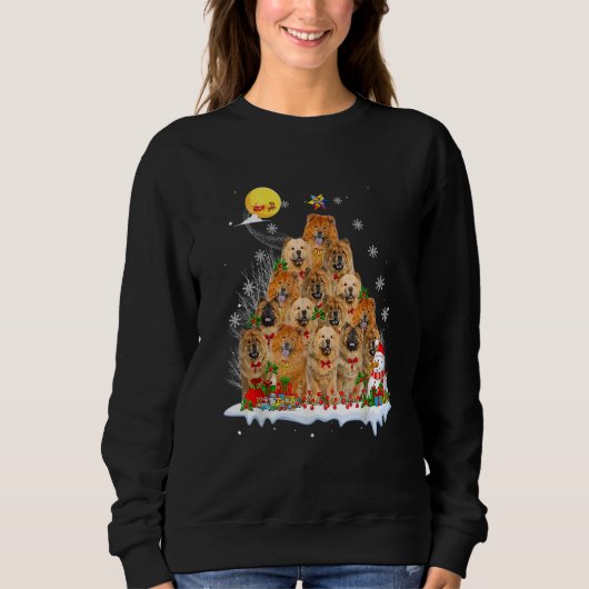 Chow Chow Dog  Matching Santa Chow Chow Christmas  Trui (Voorkant)