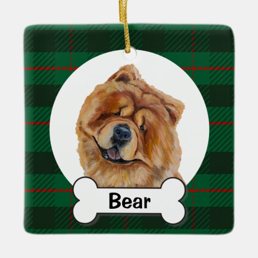 Chow Chow Dog Ornament (Voorkant)