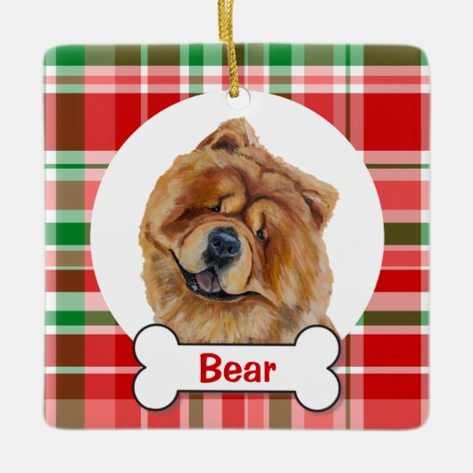 Chow Chow Dog Ornament (Voorkant)