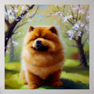 Chow Chow Dog Poster