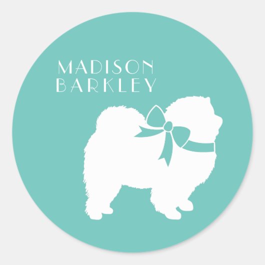 Chow Chow Dog Puppy Ronde Sticker (Voorkant)