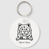 Chow Chow dog Sleutelhanger (Achterkant)