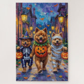 Chow Chow Dogs Trick-or-Treating Halloween Kostuum Legpuzzel (Verticaal)