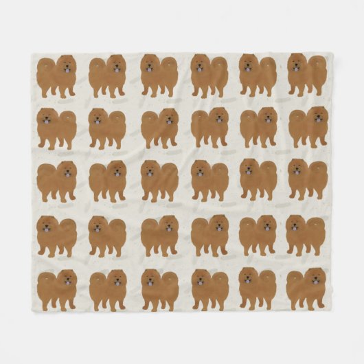 Chow Chow Fleece Blanket (Voorkant (Horizontaal))