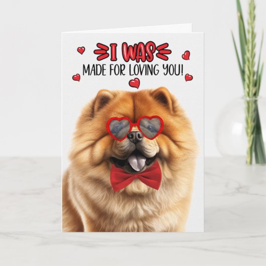 Chow Chow gemaakt voor het houden van je Valentijn Feestdagen Kaart (Voorkant)