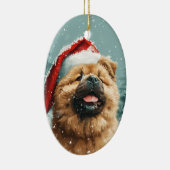 Chow Chow  gepersonaliseerde kerst Keramisch Ornament (Rechts)