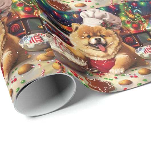 Chow Chow Holiday Baking: Feestelijke Kerst Cadeaupapier (Rol Hoek)