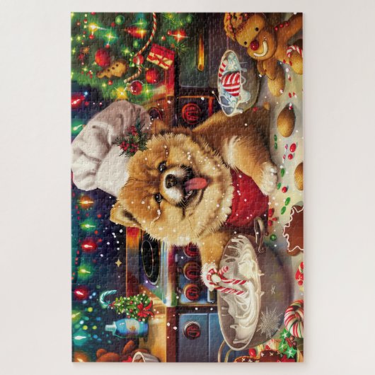 Chow Chow Holiday Baking: Feestelijke Kerst Legpuzzel (Verticaal)