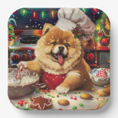 Chow Chow Holiday Baking: Feestelijke Kerst Papieren Bordje (Voorkant)