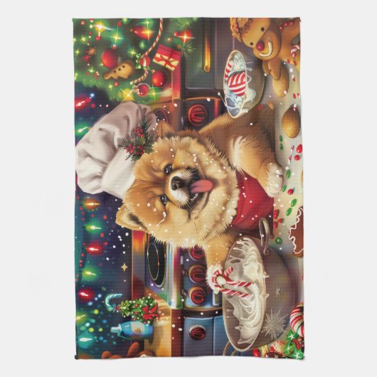 Chow Chow Holiday Baking: Feestelijke Kerst Theedoek (Verticaal)
