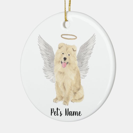 Chow Chow-hond Herdenkingsmonument Keramisch Ornament (Links)