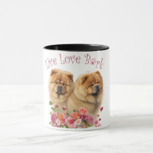 Chow Chow Hond Moeder Bloemstuk Mok