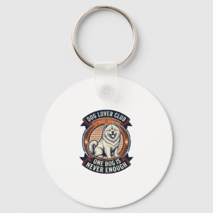 Chow Chow Hond Shirt Een Hond Is Nooit Genoeg Retr Sleutelhanger