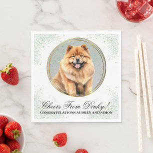 Chow Chow Hond Trouwservetten Met Honden Foto Servet