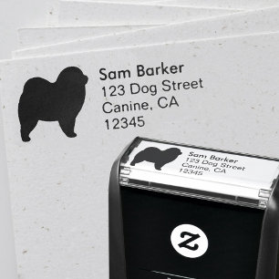Chow Chow Hondenras Silhouet Retouradres Zelfinktende Stempel