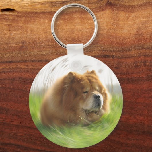 Chow-Chow Hund Sleutelhanger (Voorkant)