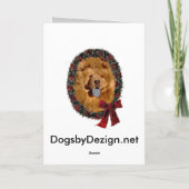 Chow Chow kerstcadeautjes Feestdagen Kaart (Achterkant)