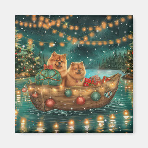 Chow Chow Kerstmis Festivale Reis Magneet
