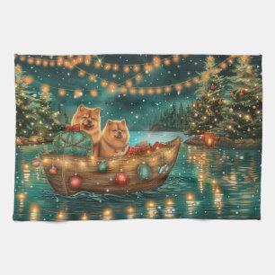 Chow Chow Kerstmis Festivale Reis Theedoek