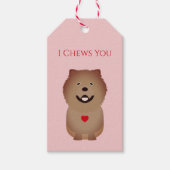 Chow Chow Label, Dog Valentijn, Valentijnsdag Cadeaulabel (Voorkant)
