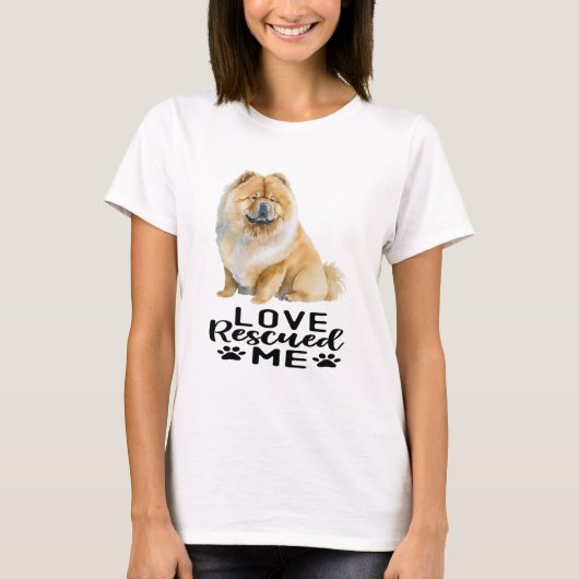 Chow Chow Love redde me T-shirt (Voorkant)