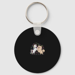 Chow Chow Met Een Eenhoorn Chow Chows Hond Tank To Sleutelhanger