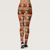 Chow Chow met hart Rozen Valentijnsdag Leggings (Achterkant)
