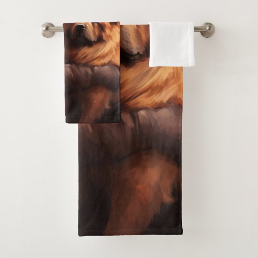 Chow Chow met Sinterklaas Feestelijke Kerstmis Bad Handdoek (Insitu)