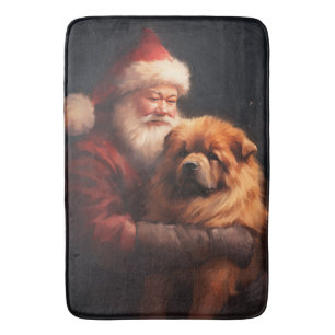 Chow Chow met Sinterklaas Feestelijke Kerstmis Badmat