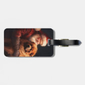 Chow Chow met Sinterklaas Feestelijke Kerstmis Bagagelabel (Achterkant horizontaal)
