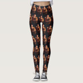 Chow Chow met Sinterklaas Feestelijke Kerstmis Leggings (Voorkant)