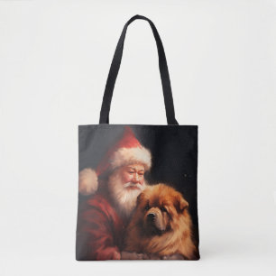 Chow Chow met Sinterklaas Festive Kerstmis Draagtas