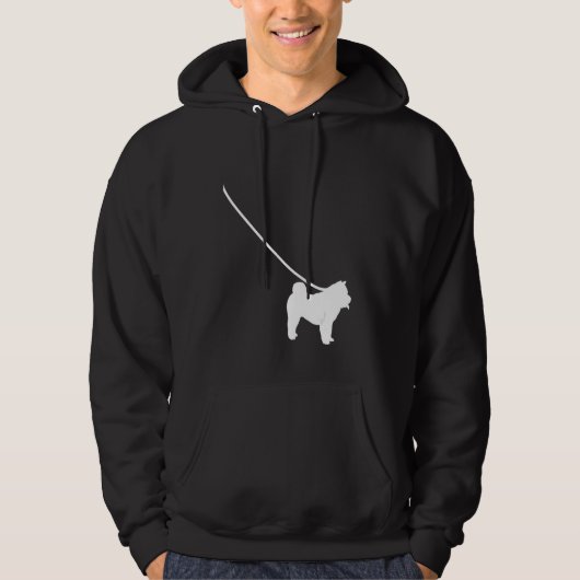 Chow Chow on a Leash Dog Mom Dad Pet Cute Puppy Hoodie (Voorkant)