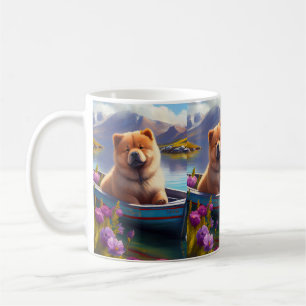 Chow Chow op een Peddel: Een Schitterend Avontuur Koffiemok