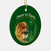 Chow Chow Peace Keramisch Ornament (Rechts)