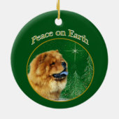Chow Chow Peace Keramisch Ornament (Achterkant)