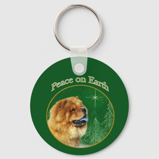 Chow Chow Peace Sleutelhanger (Voorkant)