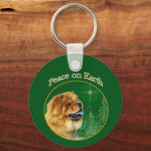 Chow Chow Peace Sleutelhanger (Achterkant)