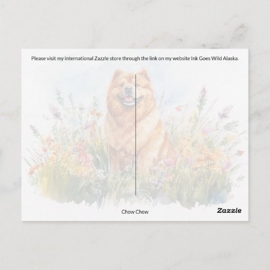 Chow Chow Postcroisement - Carte postale (Dos)