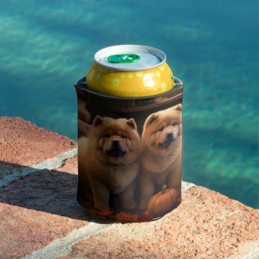 Chow Chow Puppy Herfst Delight Pompoen Blikjeskoeler (Insitu Zwembad)