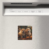 Chow Chow Puppy Herfst Delight Pompoen Magneet (Insitu (Vaatwasser))