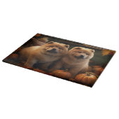 Chow Chow Puppy Herfst Delight Pompoen Snijplank (Hoek)